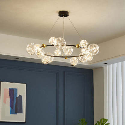 Valentina Art Deco  Luminous Sphere Cluster Glass  Pendant Light