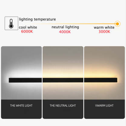 Edge Minimalist Linear Metal Outdoor Wall Lamp, Black, Balcony/Terrace