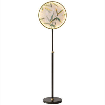 Jade Zen Artistic Circle Floor Lamp Metal Glass
