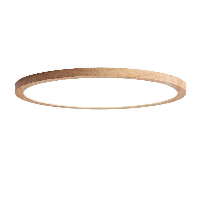 Ozawa Modern Wood Round Flush Mount Ceiling Lights 4 sizes