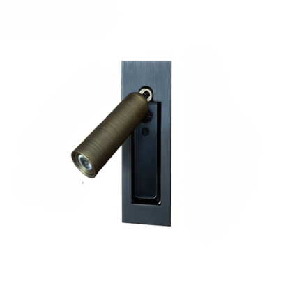 Orr Modern Rotatable Metal Spotlight, Cylindrical/Rectangular, Black/Silver/Gold/Nickel