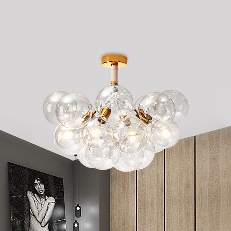 Modern glass globe ceiling light fixture