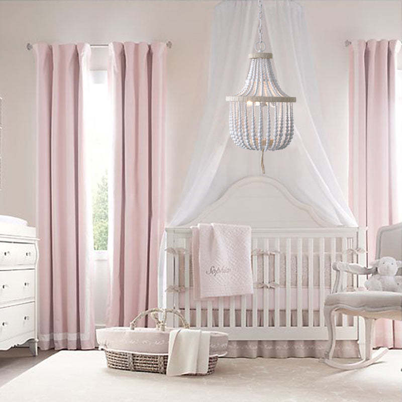 Design LED Pendant Light White/Wood Living/Children Room | Las Sola
