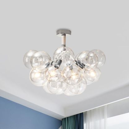 Valentina Modern Ceiling Light, glass globe fixture