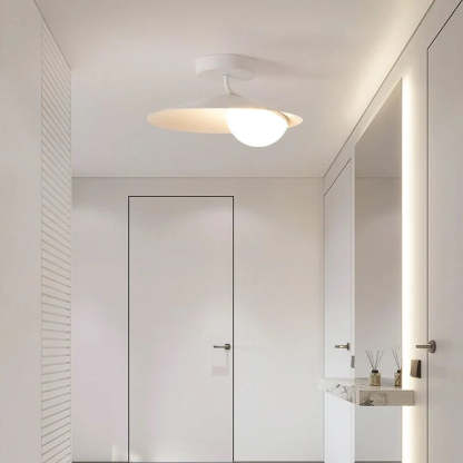 Cairns Nordic LED Flush Mount Ceiling Light in hallway