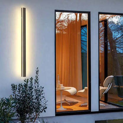 Edge Sleek Minimalist Rimless Linear Metal Outdoor Wall Light