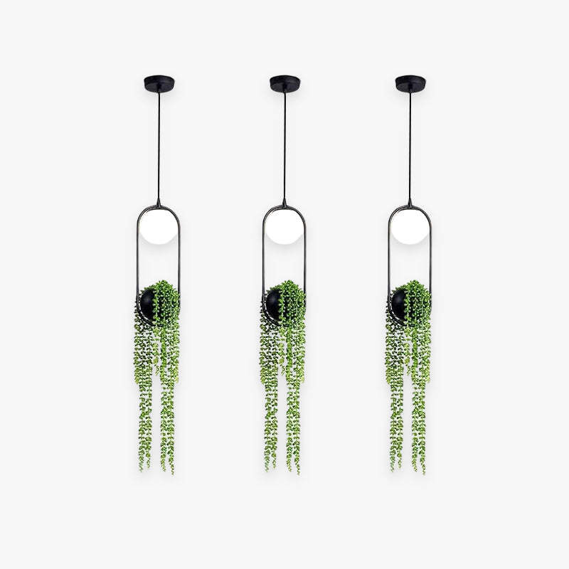 Plant Pot Ball Metal Pendant Light