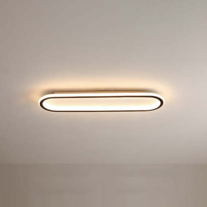 Quinn Modern Rectangular Flush Mount Ceiling Light Black Gold Acrylic Metal Living Room