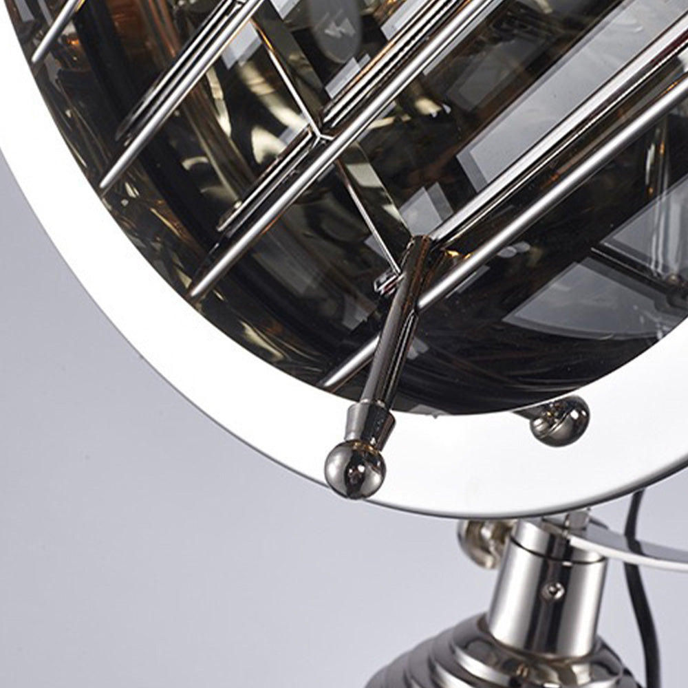 Salgado Retro Tripod Metal Floor Lamp, Silver, Bedroom/Study