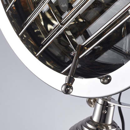 Salgado Retro Tripod Metal Floor Lamp, Silver, Bedroom/Study