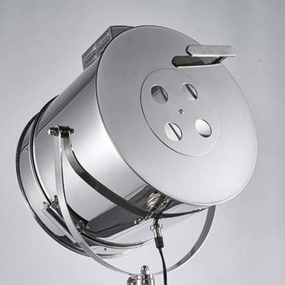 Salgado Retro Tripod Metal Floor Lamp, Silver, Bedroom/Study