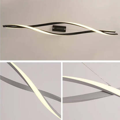 Louise Modern Minimalist Nordic Cross-Curved Metal Pendant Light
