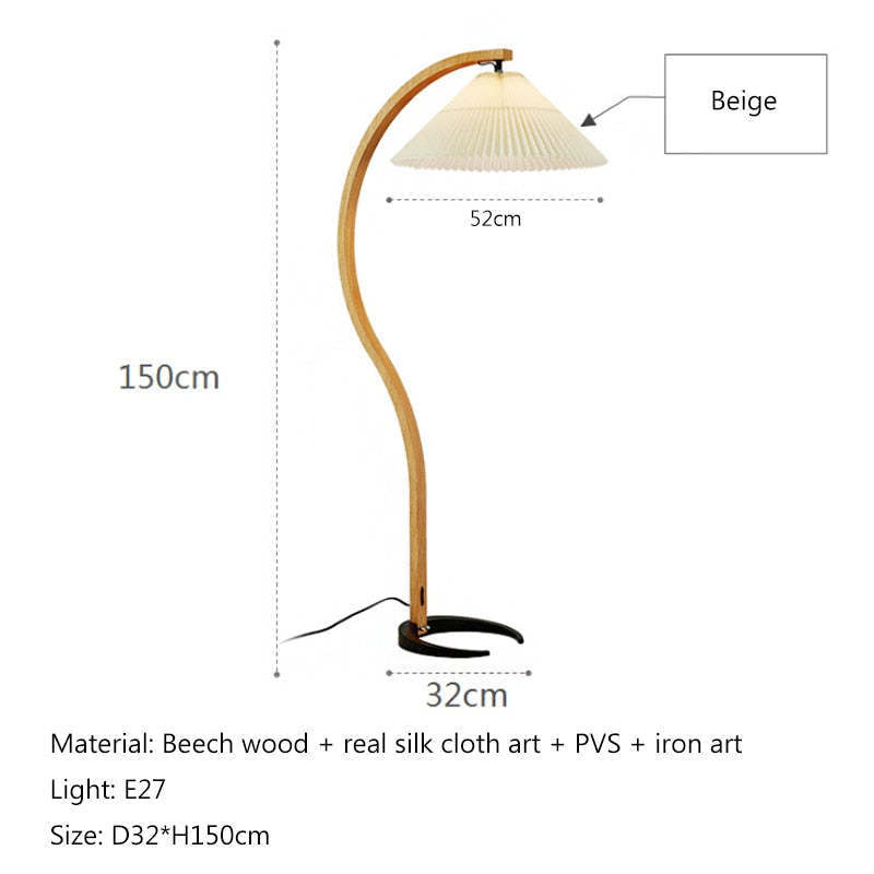 Ozawa Unique LED Floor Lamp, Wood/Metal, Living Room