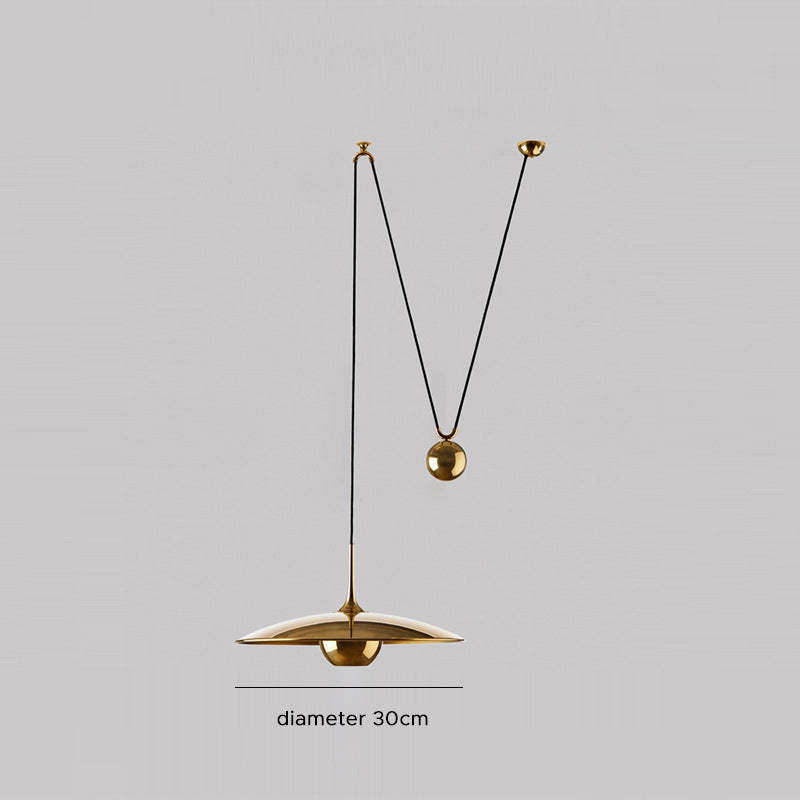 Cairns Minimalist Metal Pendant Light, Gold