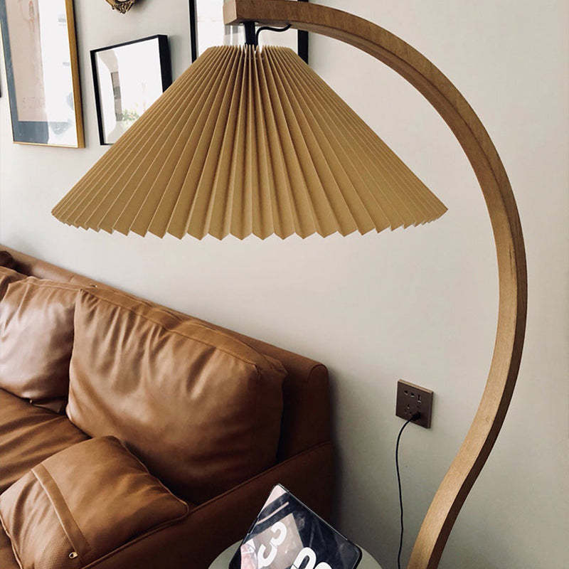 Ozawa Unique LED Floor Lamp, Wood/Metal, Living Room
