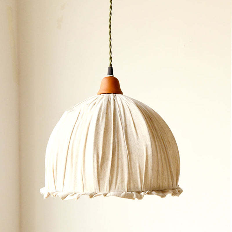Nordic Vintage Pendant Light Beige, Fabric