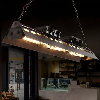 Industrial Cooley Pendant Light illuminating a restaurant