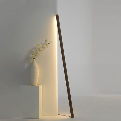 Ozawa Minimalist Linear Nature Wooden  Floor Lamp
