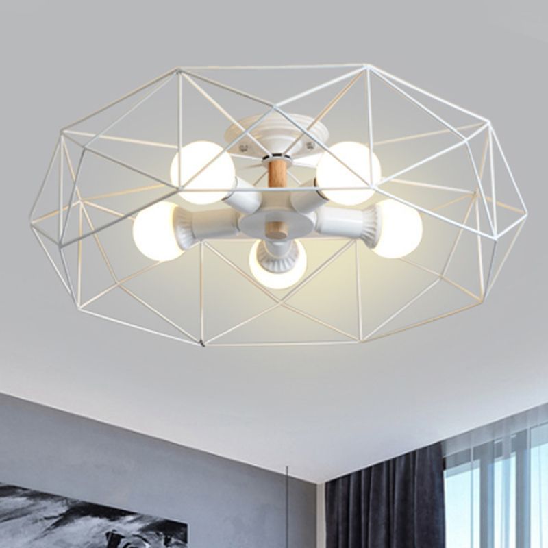 Cooley Geometric Ceiling Light - White