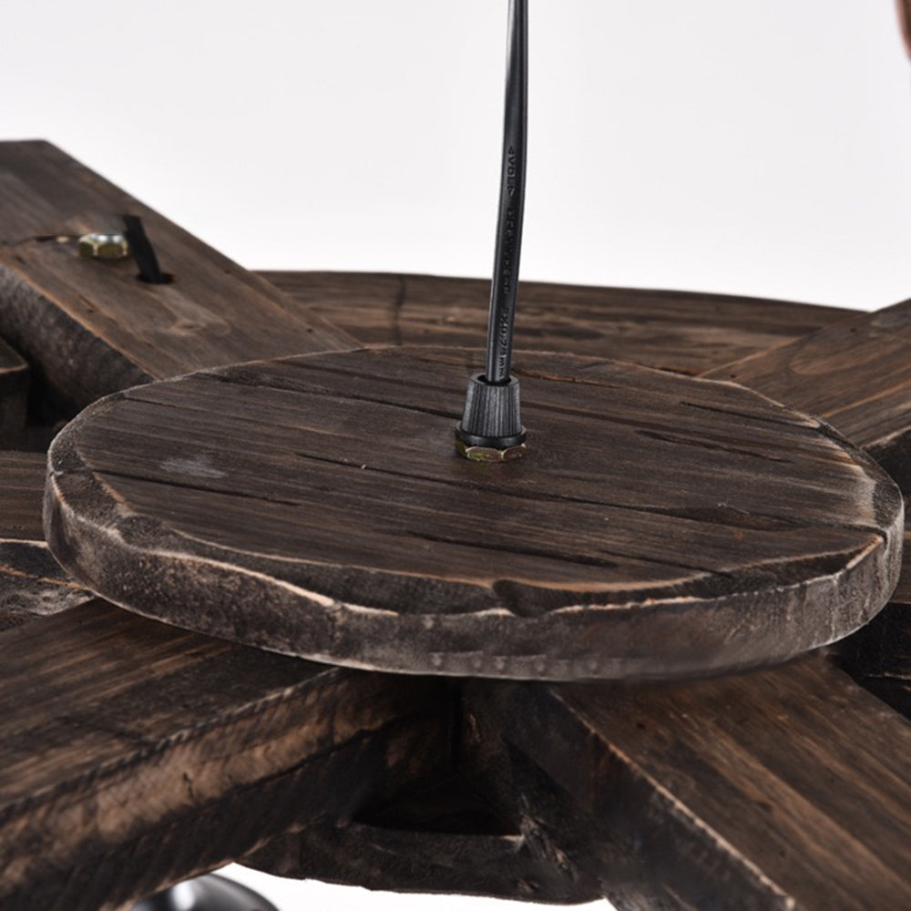 Austin Retro pendant light wood mount