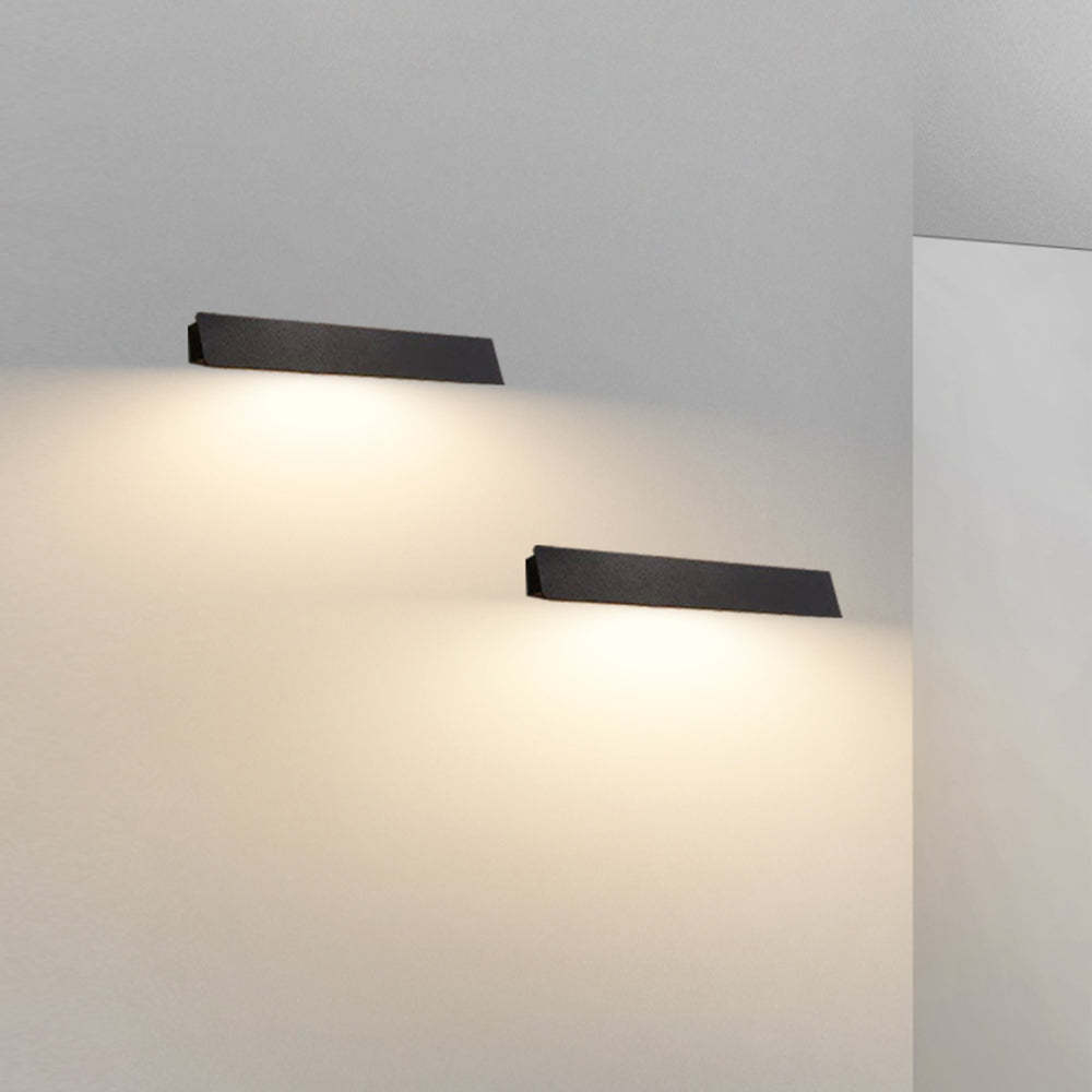 Orr Industrial Linear Metal Outdoor Wall Lamp, Black/White
