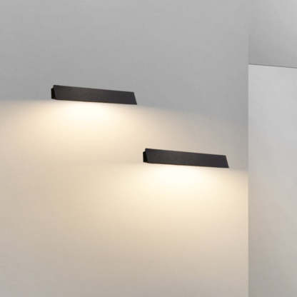 Orr Industrial Linear Metal Outdoor Wall Lamp, Black/White