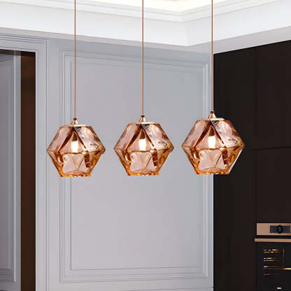 Hailie Modern Glass Multi Polygonal Pendant Light