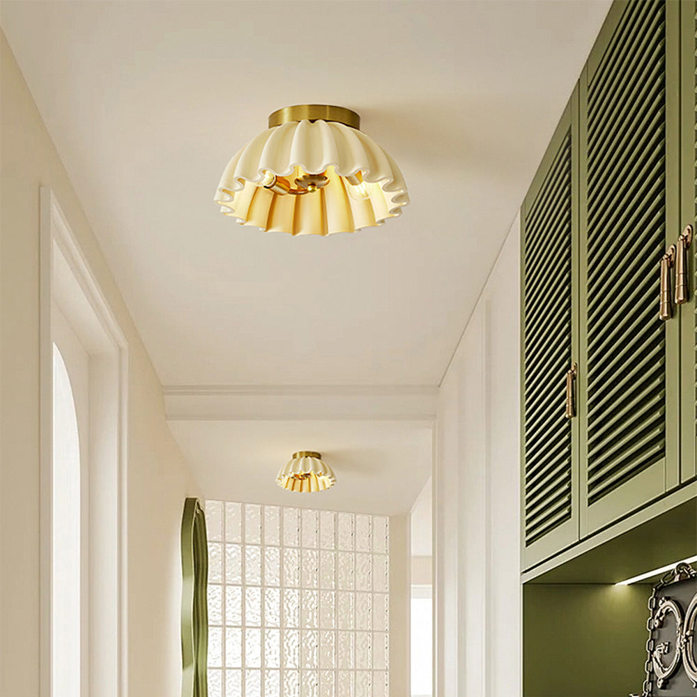 Nordic flush mount ceiling lights in hallway