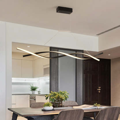 Louise Modern Minimalist Nordic Cross-Curved Metal Pendant Light