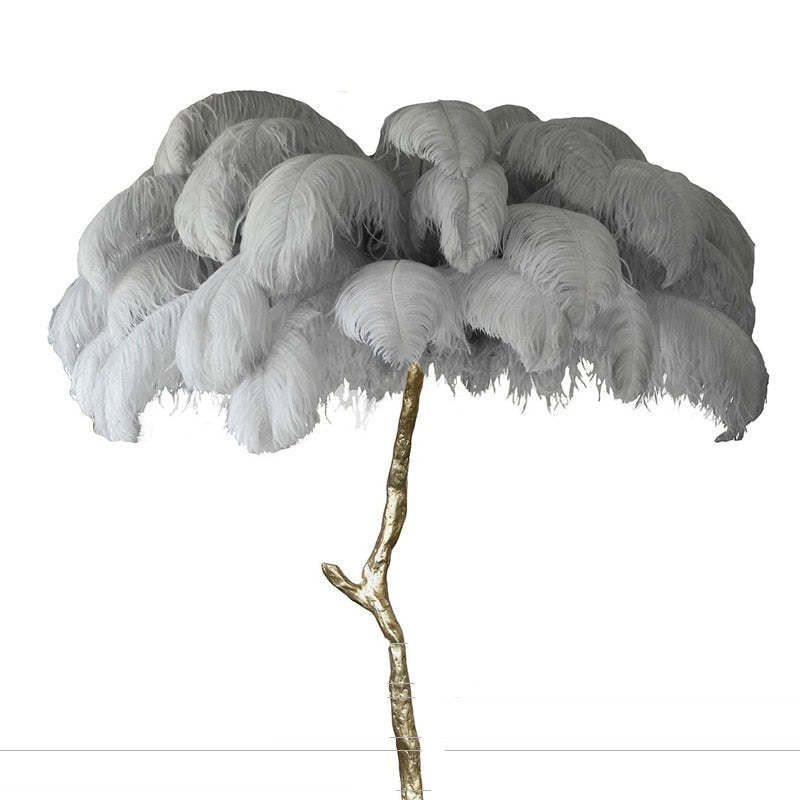 O'Moore Nordic Luxury Unique Ostrich Feather Floor Lamp/Table Lamp