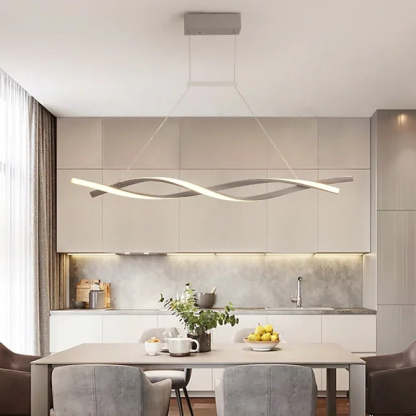 Louise Modern Minimalist Nordic Cross-Curved Metal Pendant Light