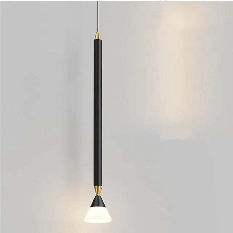 Linear Metal Pendant Light, Black & Gold | Las Sola