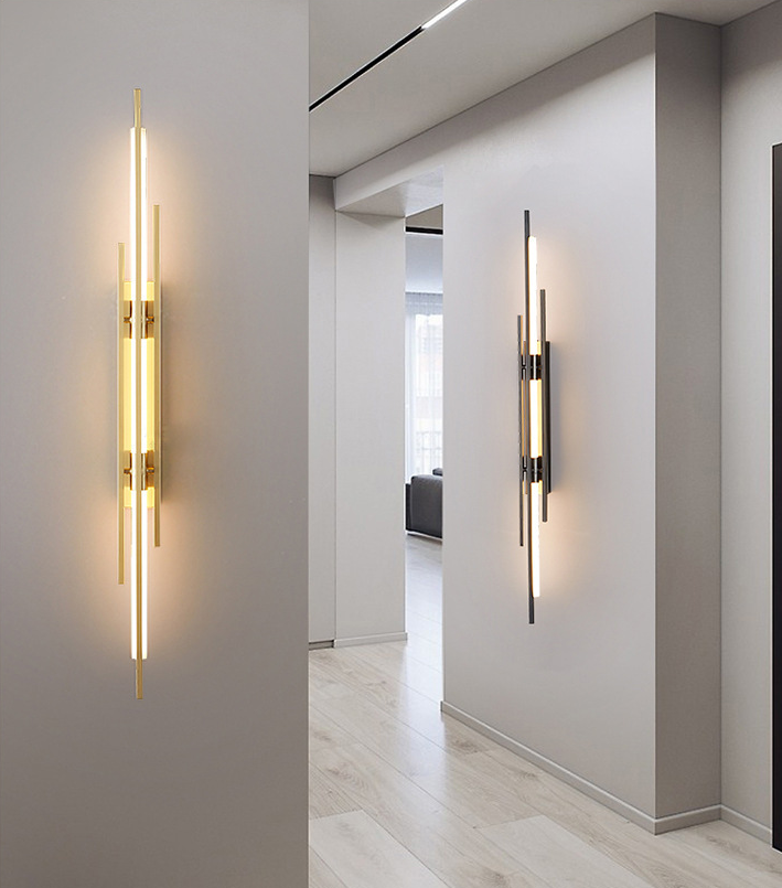 Modern Long Metal Acrylic Wall Light Bedroom Hallway Living Room