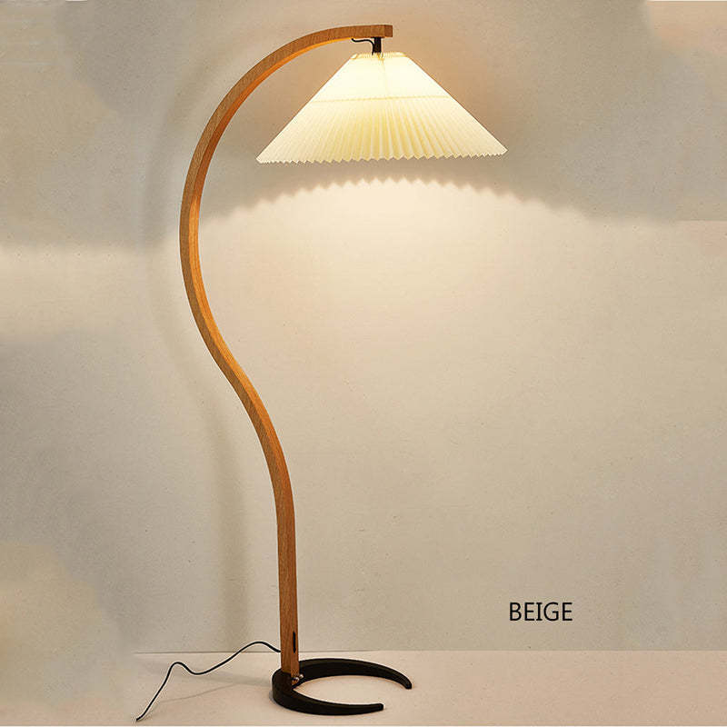 Ozawa Unique LED Floor Lamp, Wood/Metal, Living Room