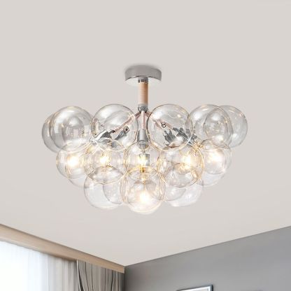 Modern glass globe ceiling light fixture