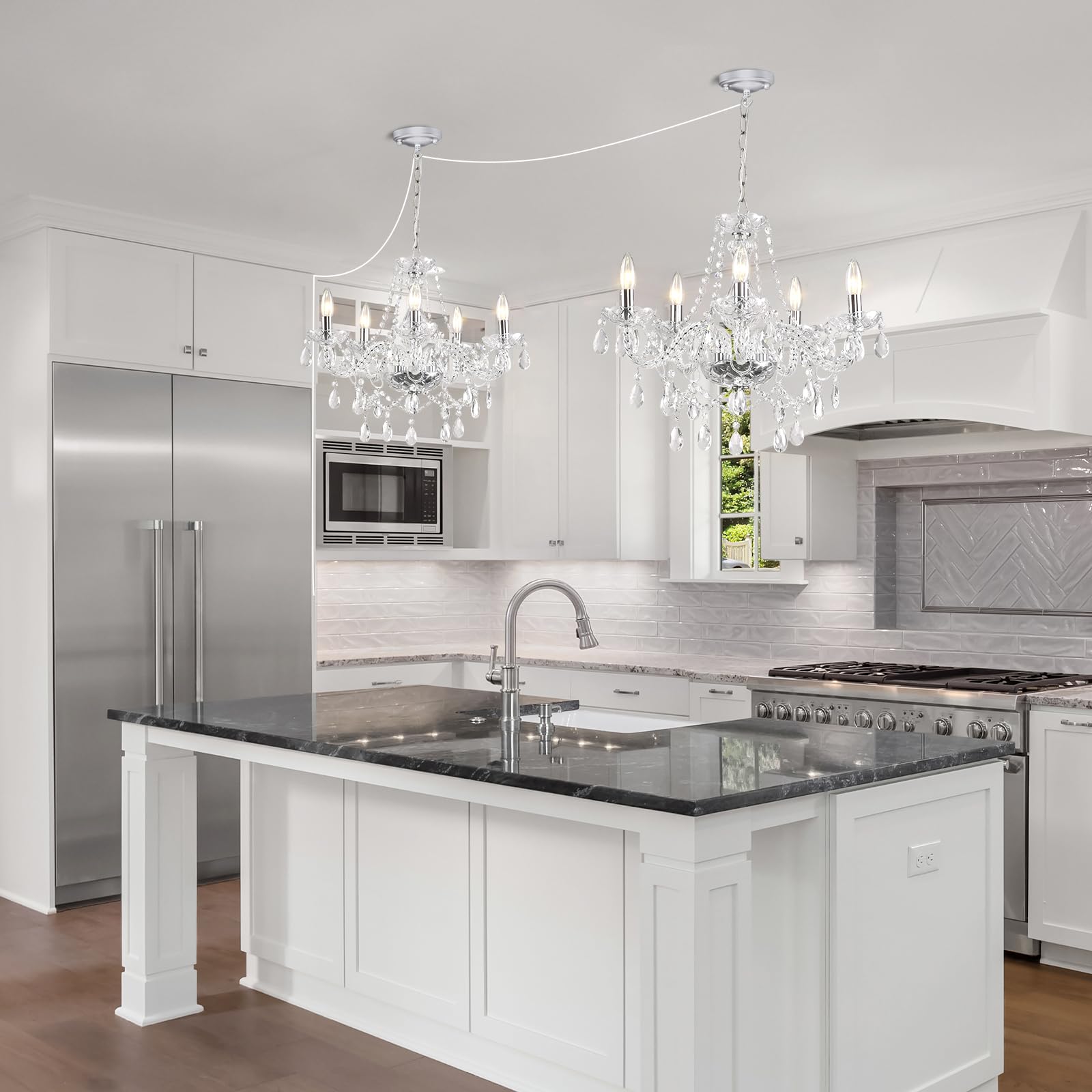 French Crystal Metal Chandelier Living Room Dining Room | Las Sola