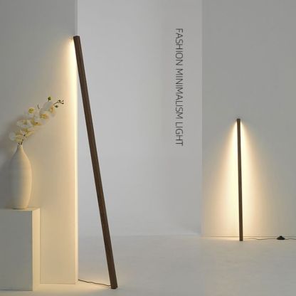 Ozawa Minimalist Linear Nature Wooden  Floor Lamp