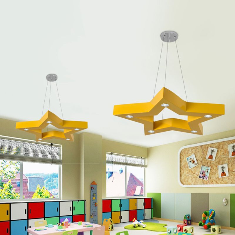 Minori Five-Pointed Star Colorful Metal Kids Pendant Light