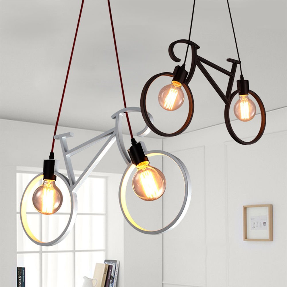 Salgado Modern Creative Bicycle Shape LED Pendant Light Metal Kids Room