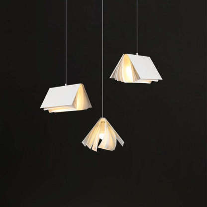 Sienna Artistic Book Shape Fabric Pendant Light