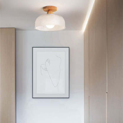 Sanna Nordic Minimalist Semi-Flush Mount Ceiling Light