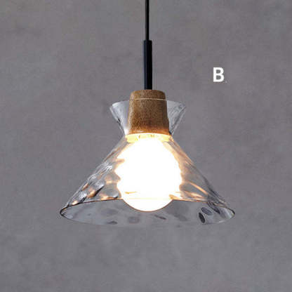 Levy Minimalist Geometric Glass Pendant Light, Dining Room