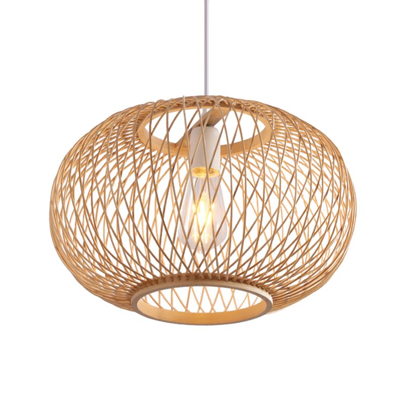 Ritta Rattan Pendant Light - Modern O Shape