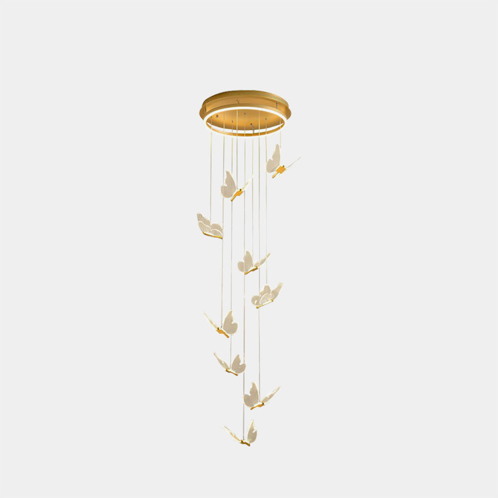 Olivia Pendant Light Butterfly Modern Luxury Metal Acrylic Corridor