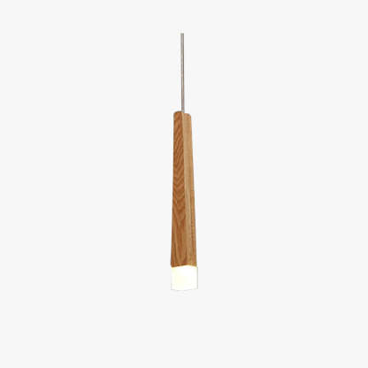 Ozawa Minimalist Linear Wood Acrylic Pendant Light Wood