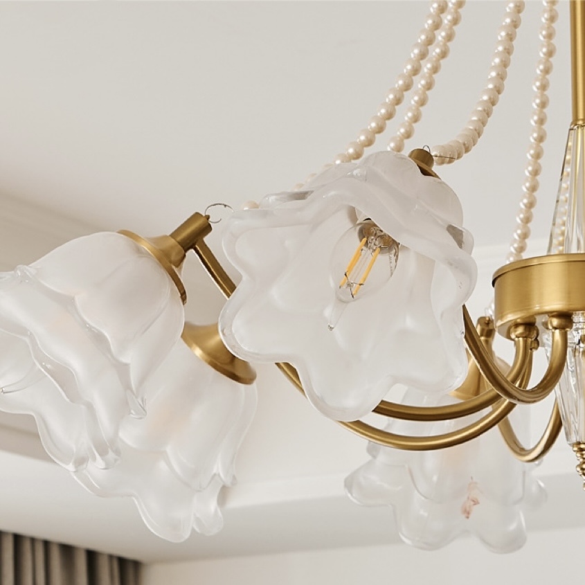 Marilyn Vintage Flower Glass Pendant Light Shades Living Room Bedroom