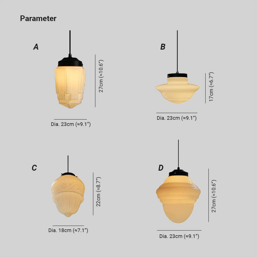 Hailie Minimalist LED Pendant Light Glass Dining Room