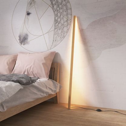 Ozawa Minimalist Linear Nature Wooden  Floor Lamp