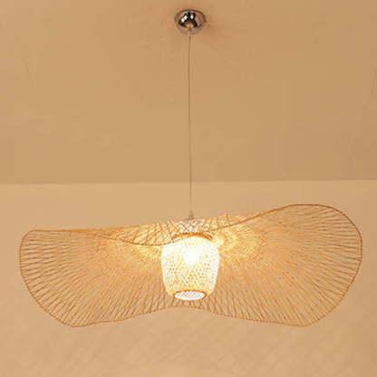 Muto Pendant Light Rattan/Metal, Gold, Kitchen Island