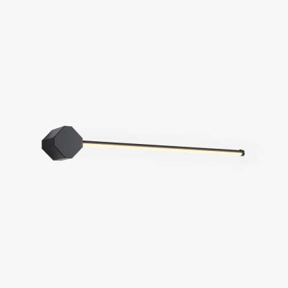 Edge Minimalist Square Linear Metal/Acrylic Wall Lamp, Black/White